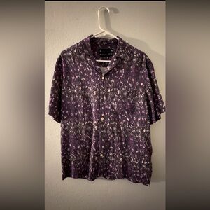 AllSaints Purple Men's Shirt